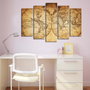 Wallity Pintura Decorativa en Lienzo 5 Piezas 5PATK-46